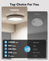 12000mAh Closet Rechargeable Shower Light for Inside Shower, Motion Sensor Wireless Ceiling Light with Remote No