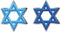 Mini Star of David Bulletin Board Cutouts - Educational - 48 Pieces