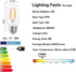 LED Tubular Bulb 4W, E26 Clear Edison Bulb, 40W Equivalent, 400 Lumens, 2700K Warm White, 6 Pack
