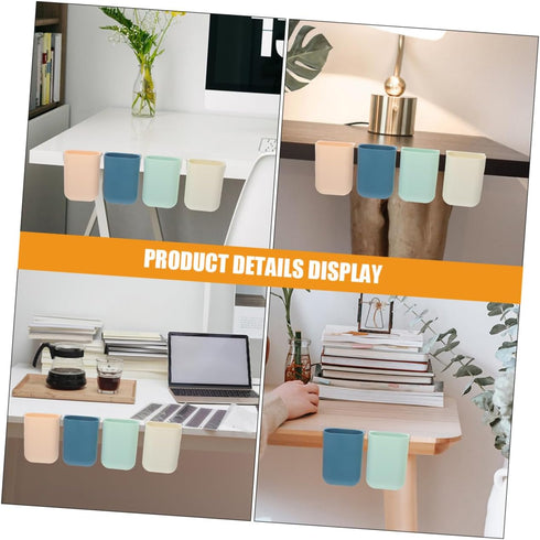 8 TEHAUX Pcs Hanging Cup Holder Rolling Cart Organizer Accessories Trolley Basket Storage Hanging Bucket Container