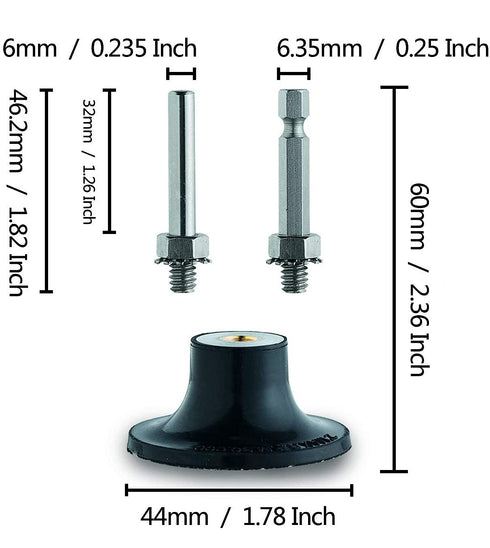 2 Pack 2 1/4 Grinder(2inch 2Pcs) Tshya Quick Change Disc Pad Holder, Disc Holder, with Pcs Shanks for Die