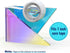 Iridescent Acrylic Tape Dispenser with Sharp Stainless Steel Sawtooth for 1 Inch Roll, Colorful Clear Office Desktop