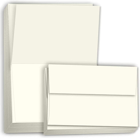Hamilco Blank Greeting Cards and Envelopes 5x7 Folded Cream Card stock 80