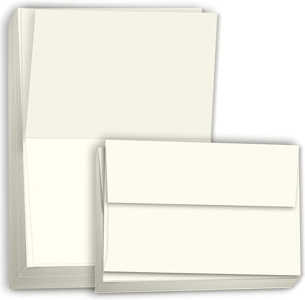 Hamilco Blank Greeting Cards and Envelopes 5x7 Folded Cream Card stock 80