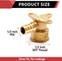 EFIELD Pex 1/2 Inch x 1/2 Inch Female NPT Drop-ear Elbow, Barb Crimp Brass Fitting, Pack of 2 (PEX1807154)