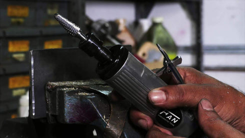Drill America SA-5 Carbide Burr/Rotary File Cylindrical Double Cut for Die Grinder 1/2" Dia. x 1" Cut Length