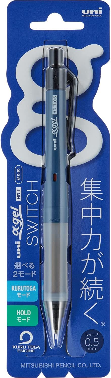 Uni Alpha-Gel Switch Mechanical Pencil, 0.5mm, Navy Body (M51009GG1P.9)