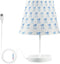 Kcldeci Lamps for Bedrooms Coquette Blue Ribbon Bow Bedside Table Lamps Nightstand