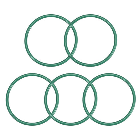 uxcell Green Fluorine Rubber O-Rings, 43mm OD 38.2mm ID 2.4mm Width FKM Seal Gasket, Pack of 5