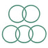 uxcell Green Fluorine Rubber O-Rings, 43mm OD 38.2mm ID 2.4mm Width FKM Seal Gasket, Pack of 5