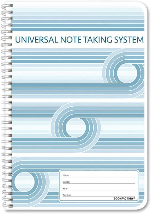 BookFactory Universal Note Taking System, 120 Pages, 6" x 9" Wire-O NoteTaking Notebook