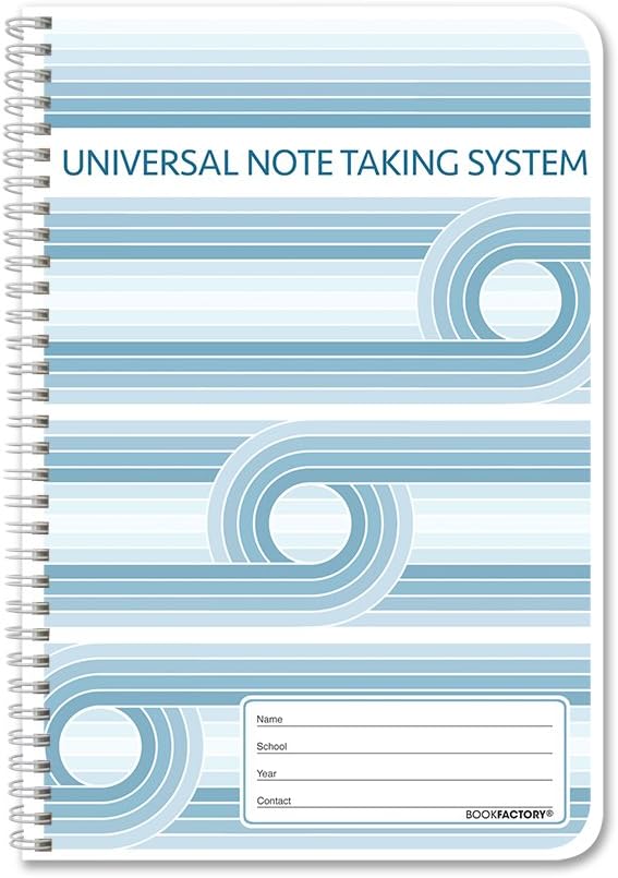 BookFactory Universal Note Taking System, 120 Pages, 6" x 9" Wire-O NoteTaking Notebook