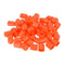 uxcell 100pcs Rubber End Caps, 15mm ID Vinyl Round Tube Bolt Cap Cover Protectors in Orange