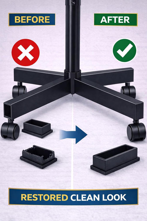 ToolixOne 49.8 24.6 mm (2 Pack) (2) Replacement Wheels for TV Stand End Cap Plug Insert (Not a Wheel) x for TV Stand on