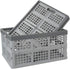 Doryh 34 2-Pack L Plastic Crates, Collapsible Storage Crates/Stackable Storage Container Basket