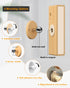 Bedroom,Dimmable DetarZinLED Wall Lights Battery Operated Wooden,Magnetic Wall Sconces Rechargeable,Adhesive Wall
