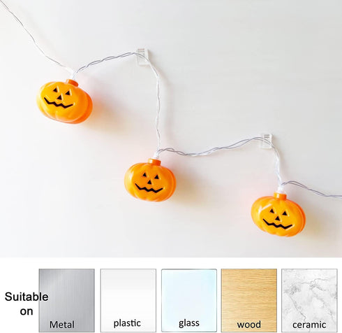 Lights,20FT 40 8 Halloween LEDs Holiday String Lights for Indoor Outdoor Decor,Battery Operated Mode Waterproof Pumpkin