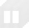ENERLITES Screwless Decorator Wall Plates - Child Safe Outlet Covers, 2-Gang, Glossy White, 5 Pack