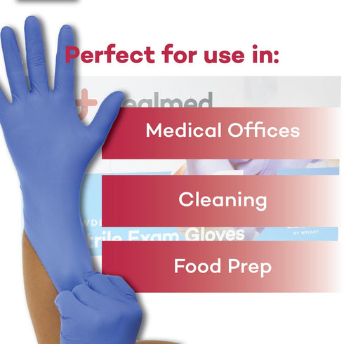 Dealmed Medical Exam Gloves – 100 Count Small Disposable Nitrile Gloves, Latex Free