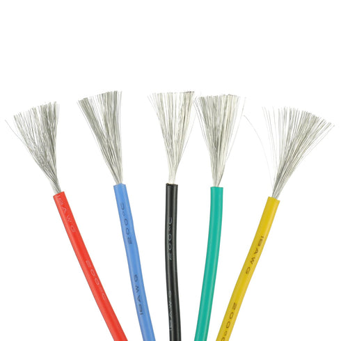 BOJACK 18 AWG Flexible Silicone Wire Kit with 300V Cables and 20 3mm Heat Shrink Tubings, Mini Wire Stripper