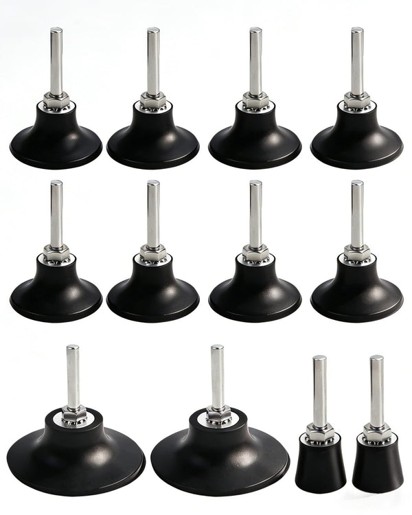 ISESLVNA 12pcs Quick Change Disc Pad Holder 1/2/3 inch, Roll Lock Disc Holder