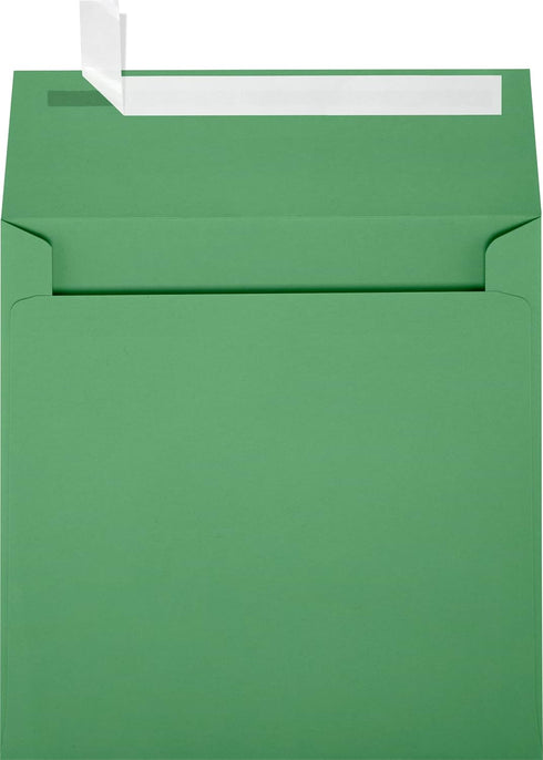 LUXPaper Invitation Envelopes Square | Peel & Press | 6 1/2" x 6 1/2" | Holiday Green | 80lb. Text | 50 Qty
