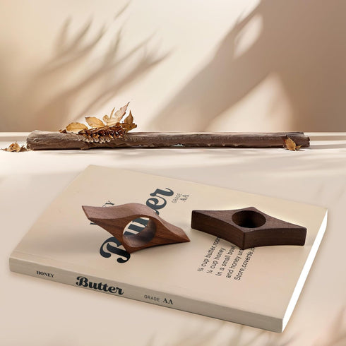 Ouligay Book Page Holder Wooden Thumb Book Page Holder Handmade Walnut Bookmarks Reading Accessories for Readers