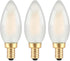 Frosted E12 LED Candle Light Bulbs, 2W Dimmable, 25W Equivalent, 2700K Soft Warm, 3 Count
