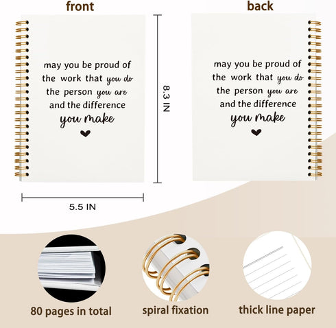 Inspirational Notebook Team Appreciation Gift, May You Be Proud of The Work You Do Journal, 5.5x8.3