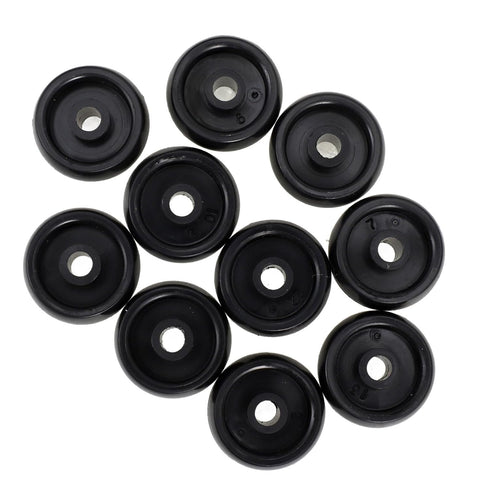 HOODANCOS Plastic Caster Wheels 1 Inch 10pcs Replacement Rolling Cart Wheels for Shopping