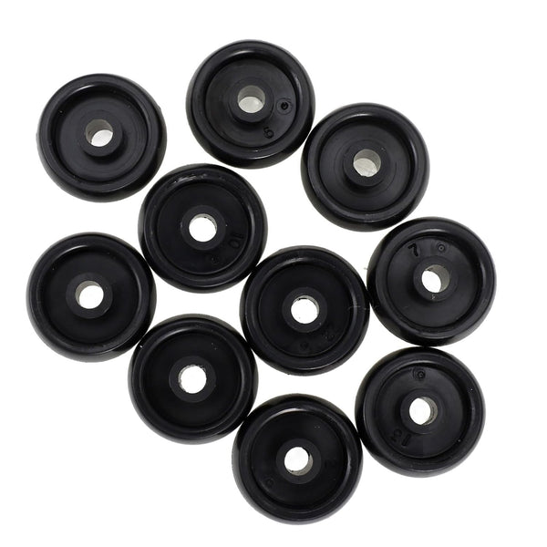 HOODANCOS Plastic Caster Wheels 1 Inch 10pcs Replacement Rolling Cart Wheels for Shopping