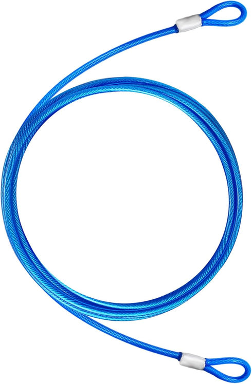 NAZOU 10FT 3/16 Inch Steel Security Cable with Loops - Flexible Wire Rope