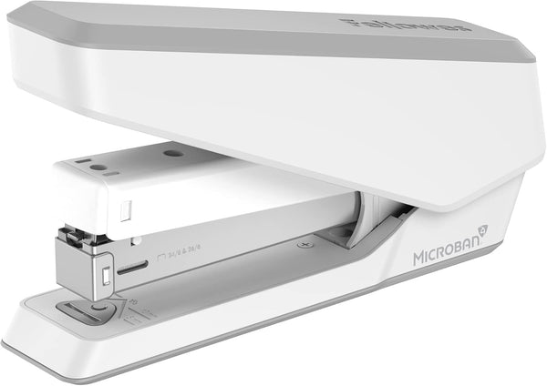 Fellowes LX850 EasyPress Office Stapler, Full Strip Effortless One-Touch Stapler, 25 Sheet Capacity, White