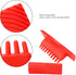 Durable Red Cylinder Rubber Wood Grain Effect Painting Tool, 2Pcs/Set for House Office