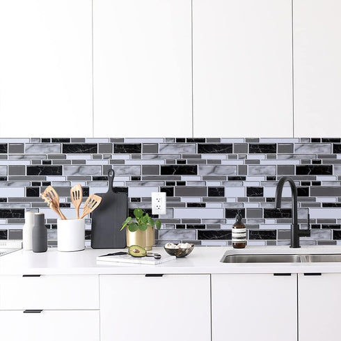 Livebor Peel and Stick Backsplash Wallpaper, 11.8inch x 196.8inch Tile Contact Paper for Kitchen Countertops