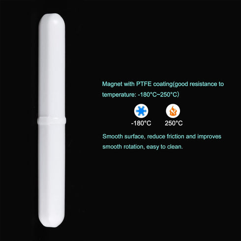 MECCANIXITY Magnetic Stirrer Mixer Stir Bar Rod 80mm x 10mm with Ring Shape Coating Magnet for Laboratory