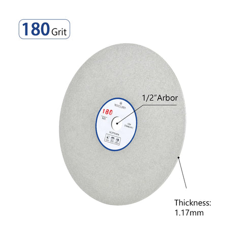 SCOTTCHEN Diamond Grinding Wheel Disc, 6" x 1/2" Arbor Hole, 180 Grit Abrasive Flat Lap Wheel for Granite Marble