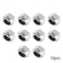 10Pcs M8 x 1.25mm Nylon Insert Hex Lock Nuts, 316 Stainless Steel for Machinery Shipbuilding, Silver Tone
