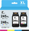 Penguin PG-245XL CL-246XL Ink Cartridge for Canon PIXMA MG2550 MG2522 MG2929 Printers Remanufactured Combo Pack