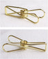 Rurili 50 Pcs Metal Wire Hollow Out Multi-Purpose Utility Clips, Small Paper Clips, Clothespins for Office School Home