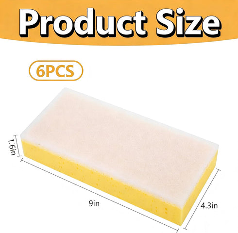 OROZCOR 6 Pack 9 4.6 1.6Inch (6) Drywall Sanding SpongeReusable Drywall Wet Sanding Sponge, x x Dusting Sponge