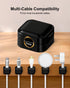 Art3d 8 Pack Magnetic Cable Clips, Black Cable Management Accessories, Cord Smooth Adjustable & Adhesive Backing Cord