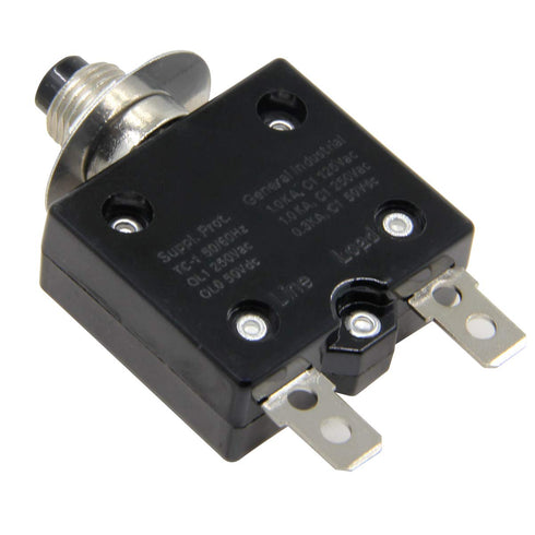 Push Button Thermal Circuit Breaker 10A L1 Series 125-250V AC 50V DC Manual Reset