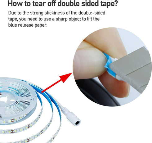 12V 6000K 5M/16.4ft 600LEDs SMD2835 IP20 LED Strip Light Cool White Flexible High Brightness No-Waterproof LED Tape