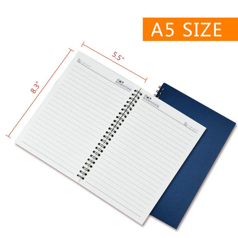 Zealor 6 Pack Soft Cover Notebook with Lined Paper 8.3 inch x 5.5 inch, Spiral Notebooks -120 Pages, 60 Sheets - Memo Notepads for Office School Travel (Red, Blue, Black)