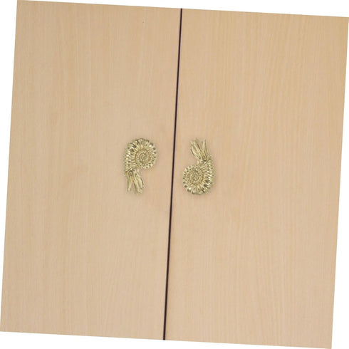MAGICLULU Vintage Brass Nautilus Shape Drawer Pull Solid Brass Cabinet Handle for Cabinets and Bedside Tables Unique