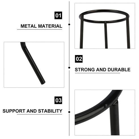 stonylab Lab Metal Tripod Stand, Durable Reusable Bunsen Burner Tripod Lamp Support Stand for Laboratory Use, Black