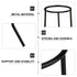 stonylab Lab Metal Tripod Stand, Durable Reusable Bunsen Burner Tripod Lamp Support Stand for Laboratory Use, Black