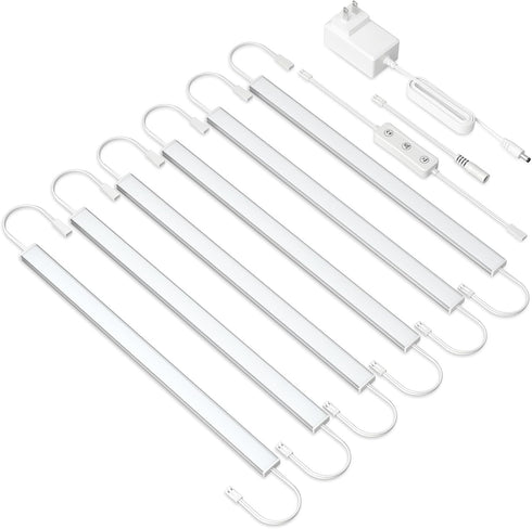 Bangnics Under Cabinet Lighting Plug in. 6 PCS 12 Inch Likable Low Profile