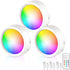 LUMENBAO Magnetic LED Under Cabinet Lights, 3 Pack Rechargeable LED Puck Push Light